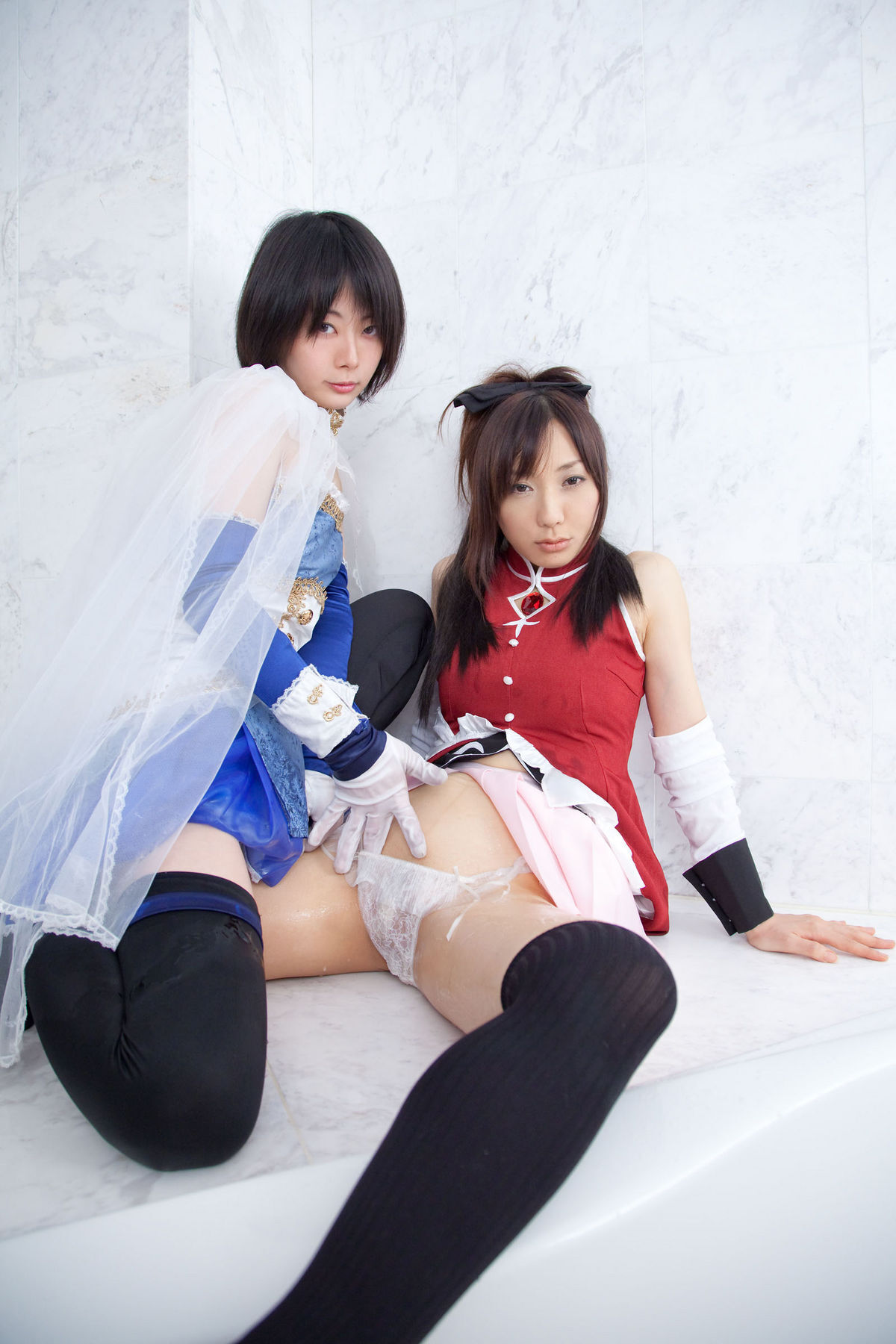 (C80) (コスプレ)   Sayaka and Kyoko  CosPlay制服诱惑套图